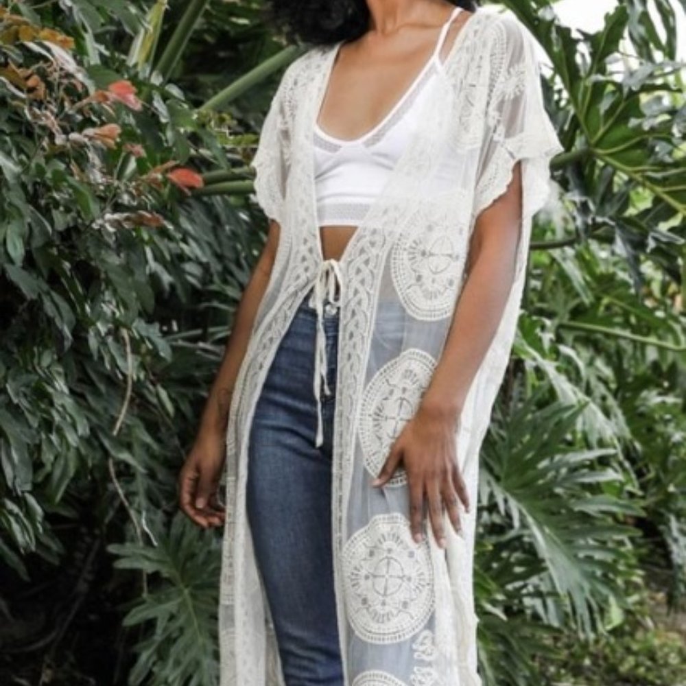 Ivory Lace Kimono
